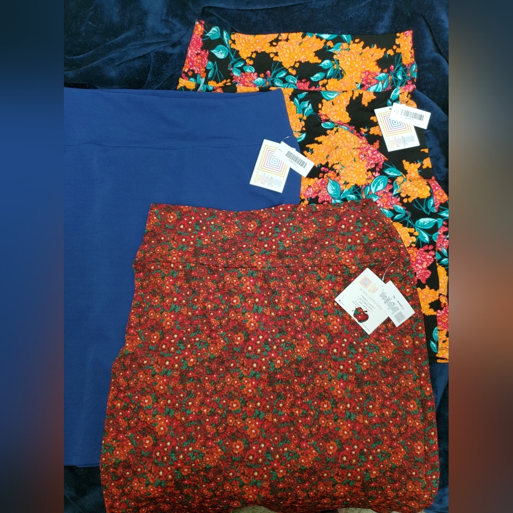 LuLaRoe Cassie Skirt XL Lot of 3 Skirts